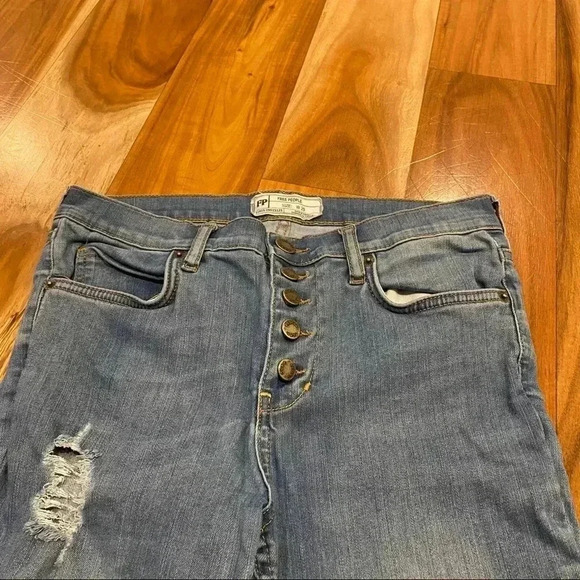 Free People Distressed Skinny Jeans Sz 29​​ - Picture 4 of 11